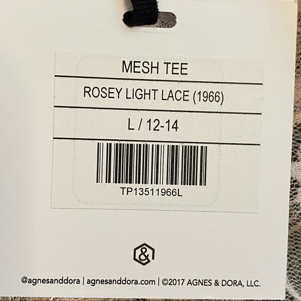 Agnes & Dora NWT Rosey Light Lace Mesh Sheer 12/14 - Picture 5 of 7